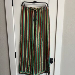 Zara Multicolor Striped Wide-Leg Pants